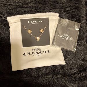 Coach Necklace and Earring Set